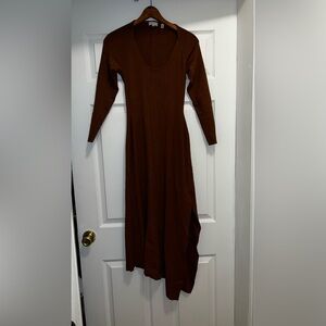 A.L.C. Rich Brown Long Sleeve Dress